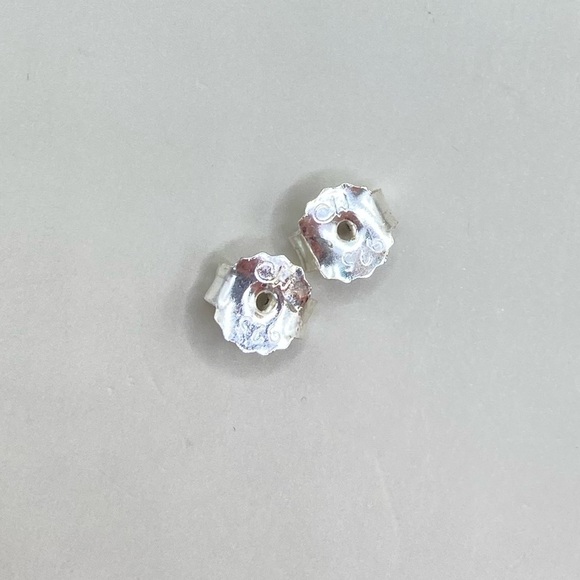 8mm Silver Ball Post Earrings - Picture 7 of 7